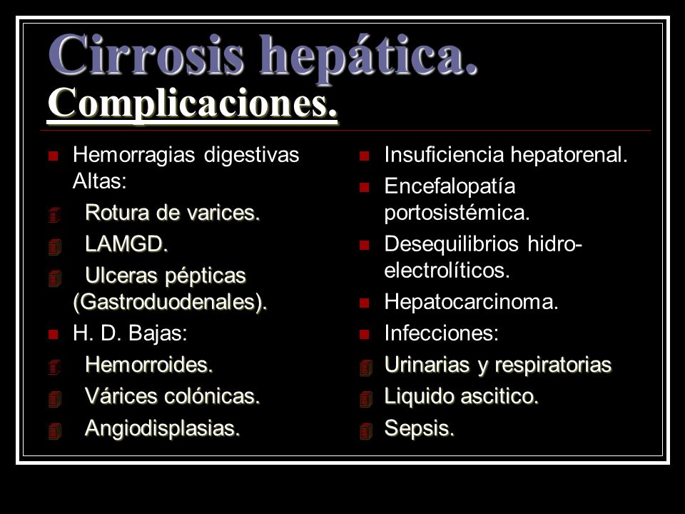 Hemorroides y cirrosis hepática